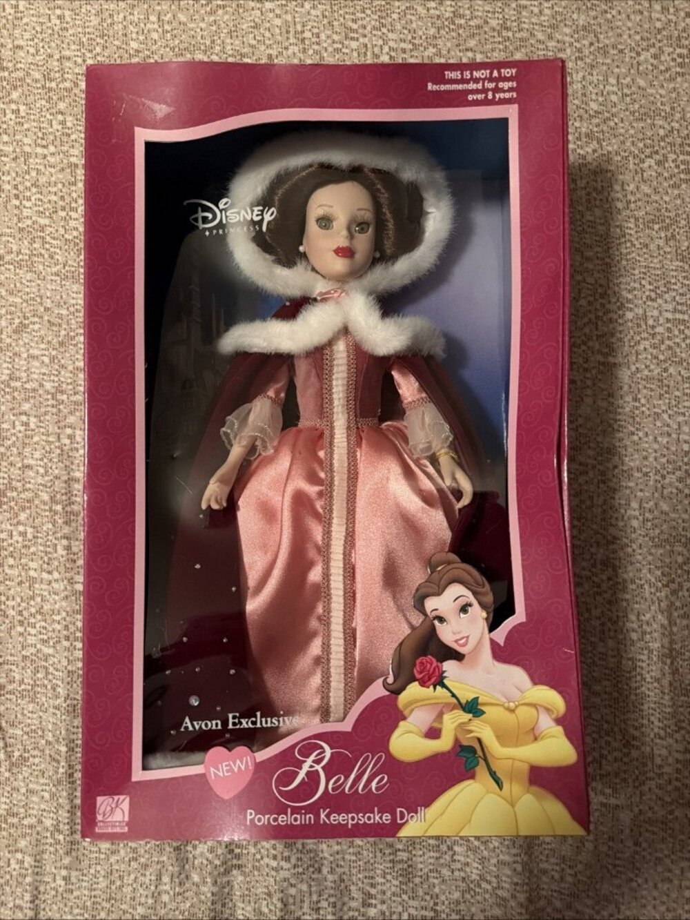 Brass Key 2002 Disney Princess Avon exclusive Belle porcelain keepsake doll